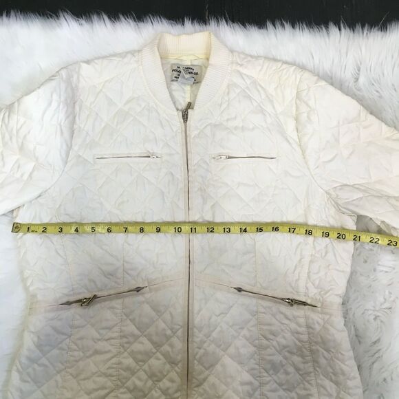 Ralph Lauren Polo Jeans Women's Cream 4 Pocket Full Zip Quilted Jacket Size XL - Picture 15 of 17